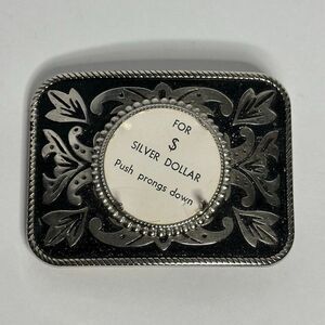 Vintage Silver Dollar Belt Buckle Holder